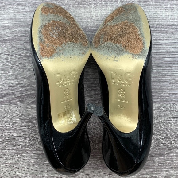 Dolce & Gabbana EU 39.5 Patent Leather Open Toe High Heel Slip On Shoes. - Picture 9 of 10
